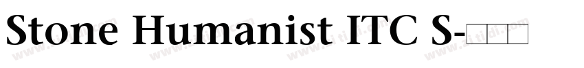Stone Humanist ITC S字体转换